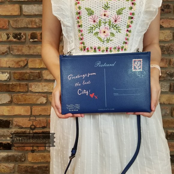 Kate Spade Postcard Off The Grid Crossbody Blue “Black Friday”❗️ SALE ❗️ - Picture 6 of 9